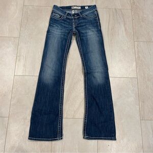 BKE Women's Wide Leg Jeans - Indigo